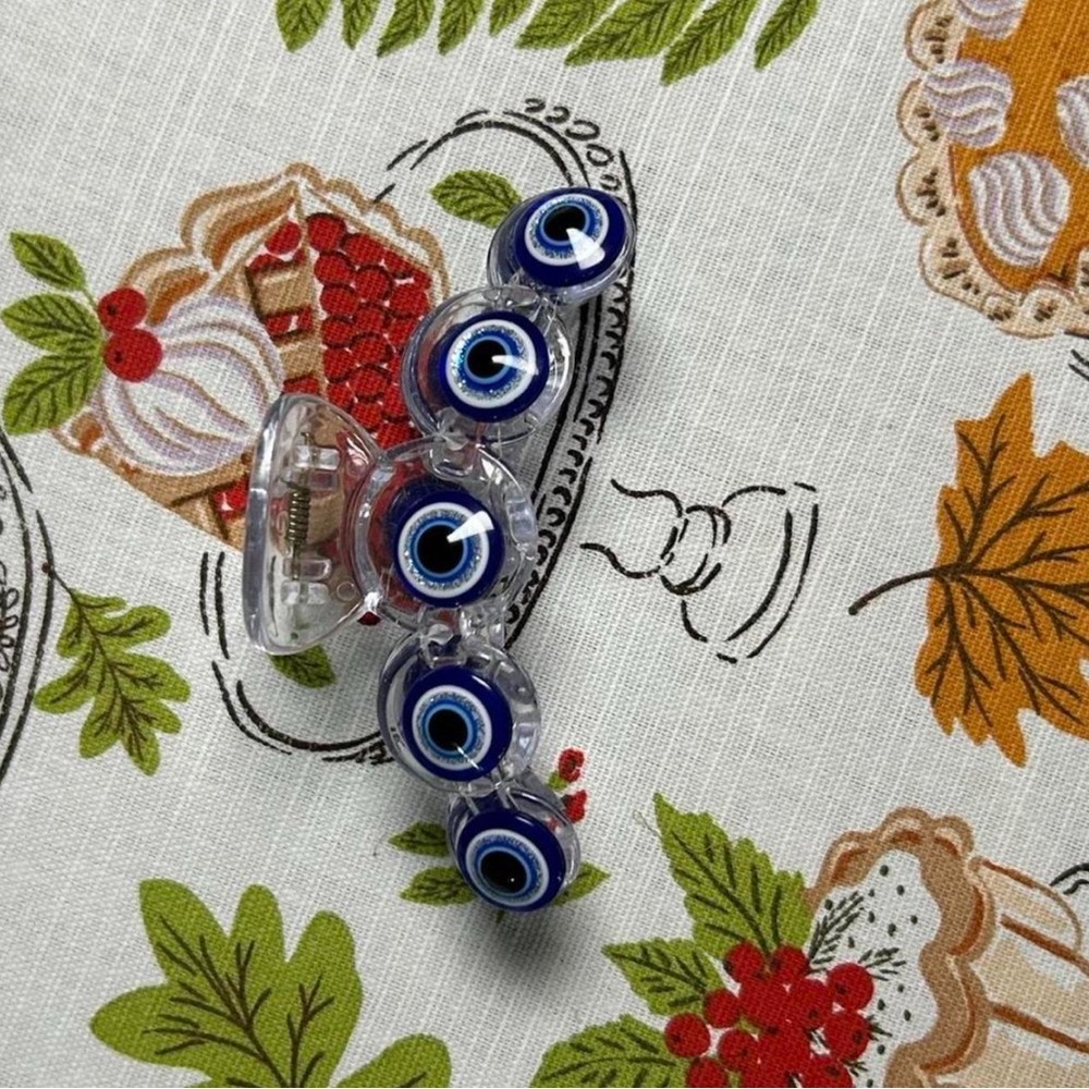 Blue Evil Eye Hair Clip